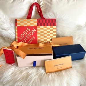 ❤️HP!❤️Louis Vuitton Sunglasses Box Lego Gift Bag Ribbon 6 Piece Set